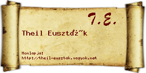 Theil Euszták névjegykártya